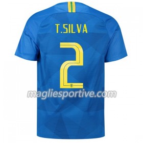 Completo Calcio Brasile T.Silva 2 Divisa Trasferta Mondiali 2018